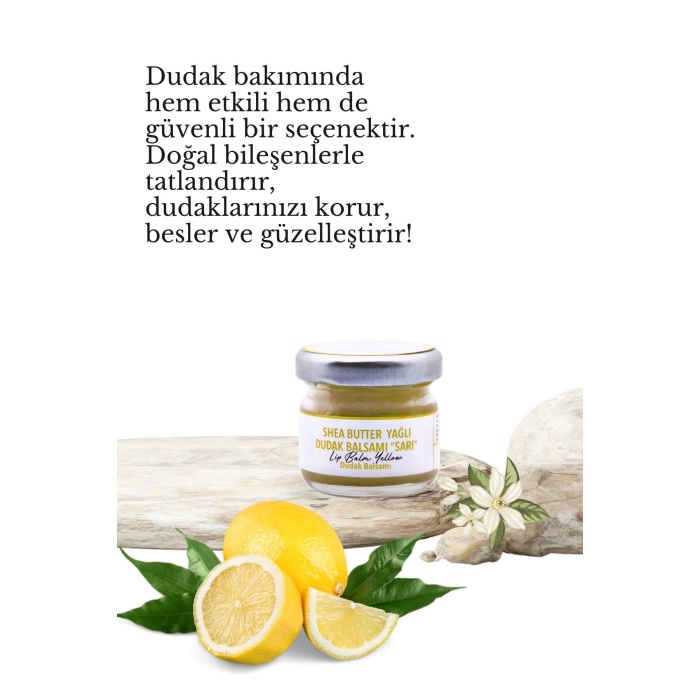 Dudak Bakım Kremi - Lip Balm (Limon Kabuğu & Shea Butter Yağlı) 29 ml.