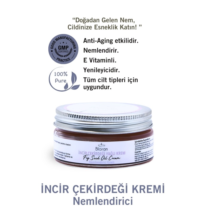 İncir Çekirdeği Yağlı Yoğun Bakım Kremi 40 ml. %100 Doğal