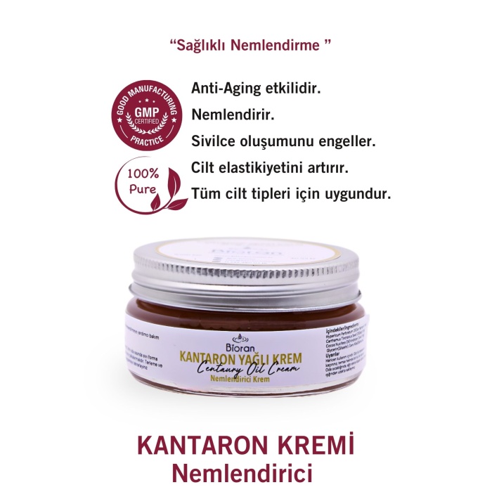 Kantaron Yağlı Yoğun Bakım Kremi 40 ml. %100 Doğal