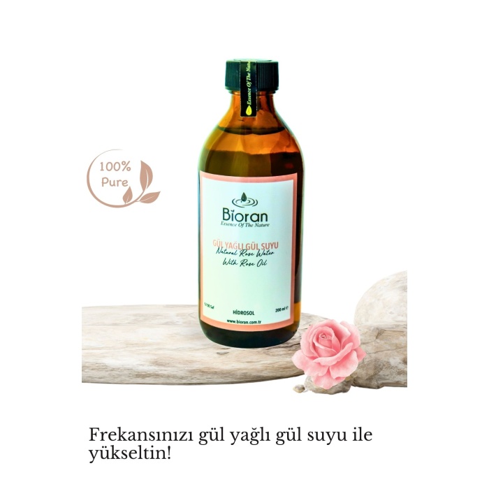 Gül Yağlı Gül Suyu Aydınlatıcı ve Gözenek Sıkılaştırıcı Tonik  200 ml (fliptop kapak)