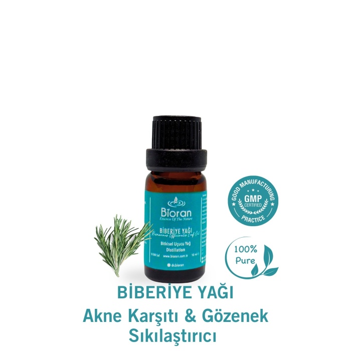 Biberiye Yağı %100 Saf Bitkisel Uçucu Yağ 10 ml. (Rosmarinus officinalis Leaf Oil)