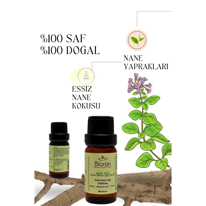 Nane Yağı %100 Saf Bitkisel Uçucu Yağ 10 ml. (Mentha Arvensis Leaf/Stem Oil)