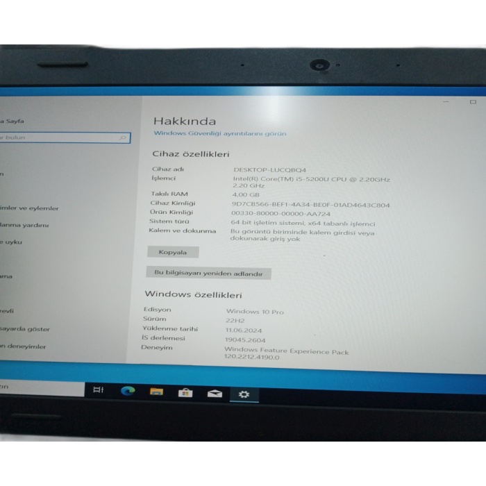 Lenovo ThinkPad E-550 Intel Core İ5-5200U 2.20Ghz 5. Nesil 8GB Ram 256GB SSD