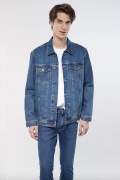 Drake 90 lar İndigo Mavisi Jean Ceket