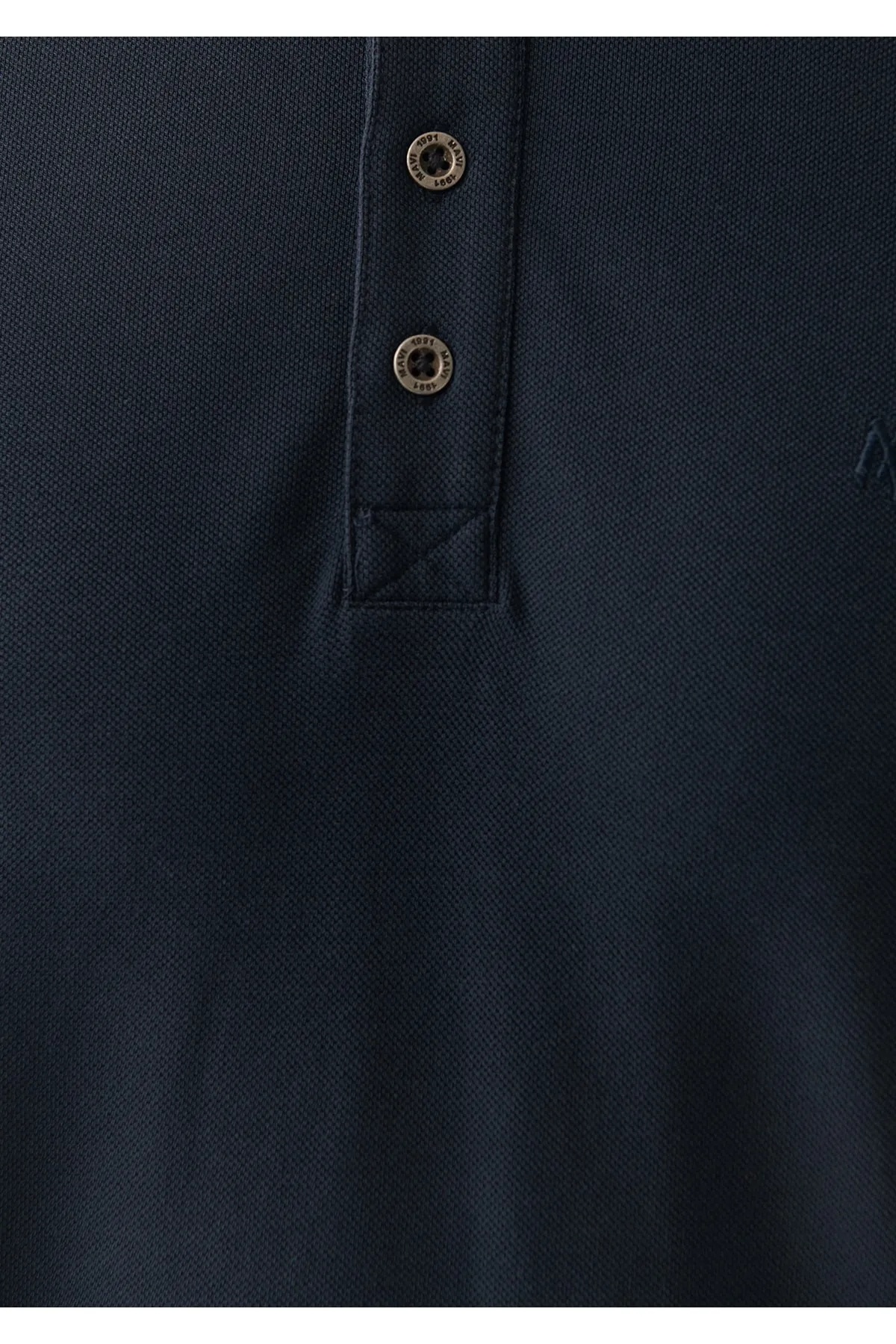 Polo Kot Yakalı Lacivert Tişört