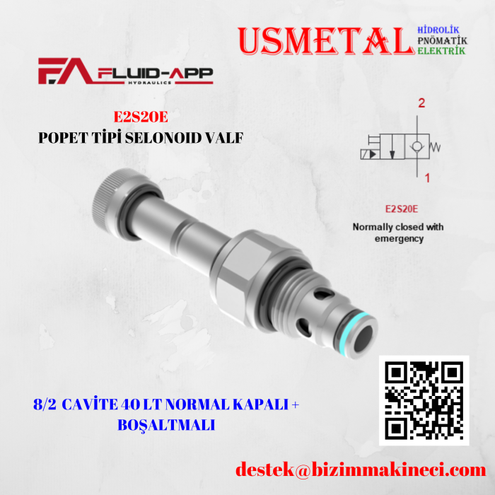 E2S20E SAE8/2 SOLENOİD VALF