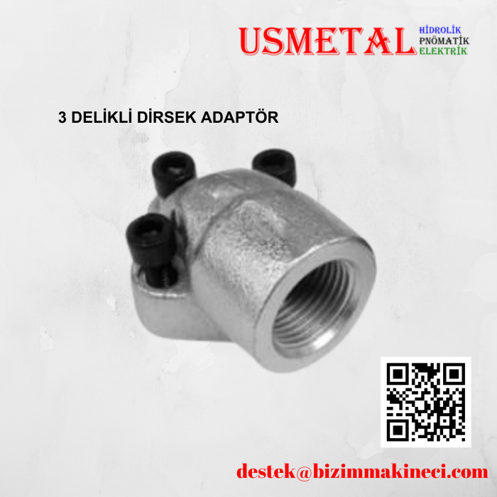 POMPA ADAPTÖRÜ 51 EKSEN DİRSEK 3/4 3 DELİKLİ