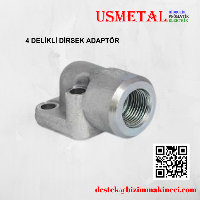 POMPA ADAPTÖRÜ 30 EKSEN DİRSEK 3/8 4 DELİKLİ