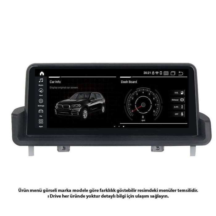 BMW E90 3 Serisi Anroid NBT Sistem 4 Ram 64 Hafıza 10.25 İnç 2005-2009