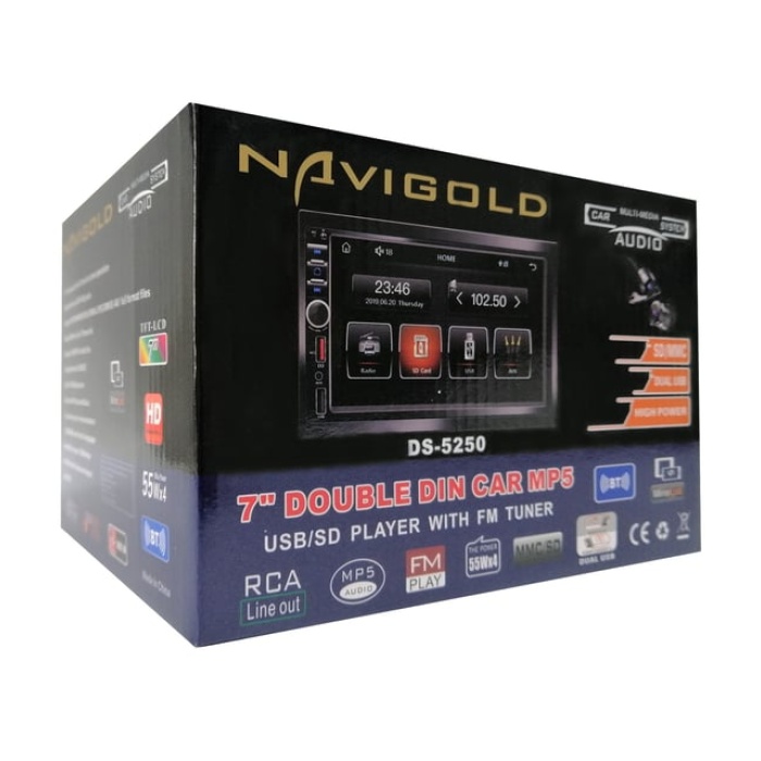 Navigold DS-5250 MP5, FM, Bluetooth, USB, SD/MMC, AUX Double Teyp