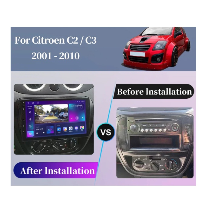 Citroen C2 Android Multimedya Sistemi (2003-2009) Montaj Hizmeti