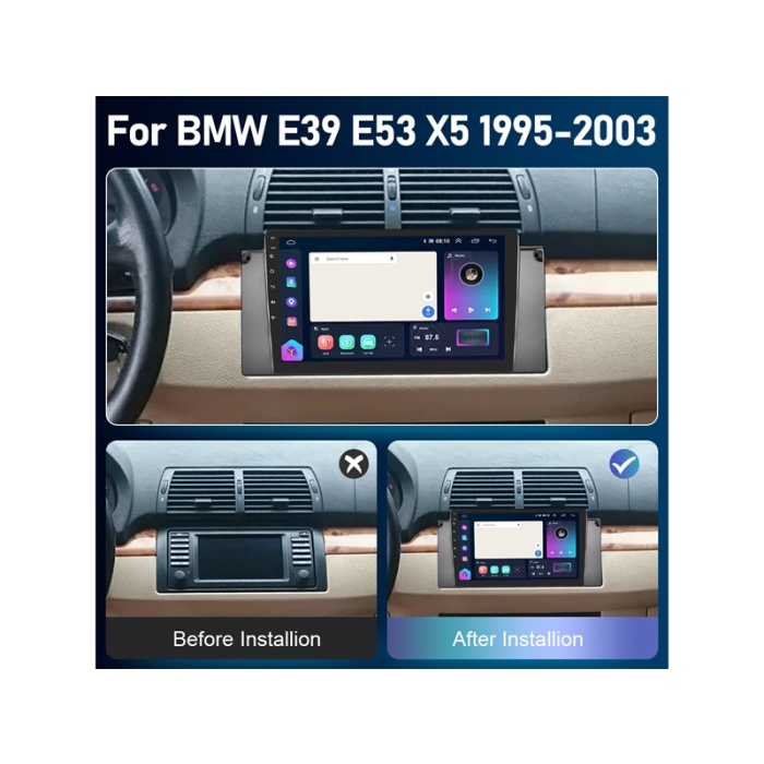 BMW 5 Serisi E39 E53 X5 Android Multimedya Sistemi (1995-2006) 4 GB RAM 64 GB Hafıza 8 Çekirdek Navigatör