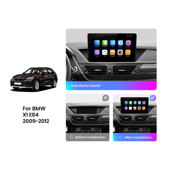 BMW X Serisi X1 E84 Android Multimedya Sistemi (2009-2013) 2 GB RAM 32 GB Hafıza 8 Çekirdek Navigatör