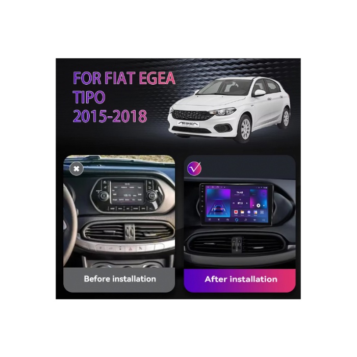 Fiat Egea - Egea Cross Multimedya (2015-2021) 3 GB RAM 32 GB Hafıza 4 Çekirdek Newfron