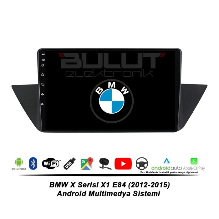 BMW X Serisi X1 E84 Android Multimedya Sistemi (2012-2015) 2 GB Ram 32 GB Hafıza 4 Çekirdek İphone CarPlay Android Auto Navibox