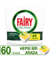 Fairy Hepsi Bir Arada 60 Yıkama Bulaşık Makinesi Deterjanı Tableti / Kapsülü Limon Kokulu