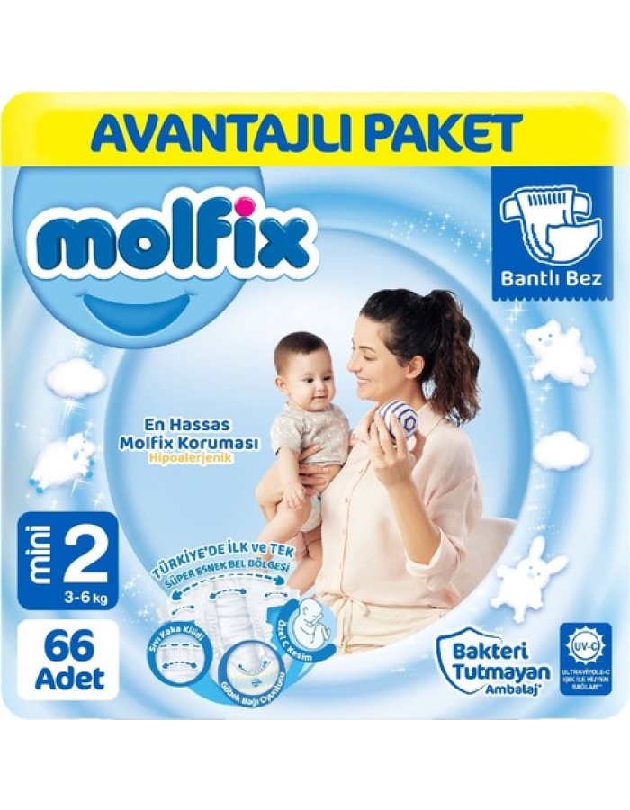 Molfix Bebek Bezi 2 Beden 66lı