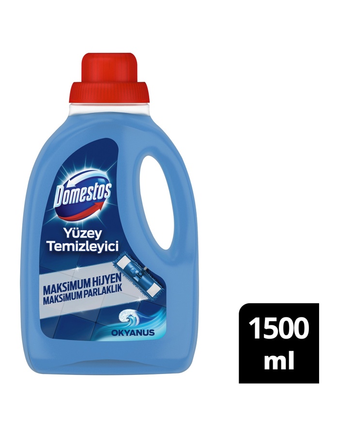 Domestos Yüzey Temizleyici Okyanus Maksimum Hijyen Tüm Yüzeyler için Yüzey Temizleyici 1500 ML