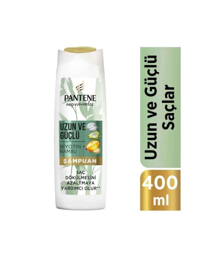 PanteneUzun Ve Güçlü Şampuan, Bambu Ve Biyotinli, 400ml