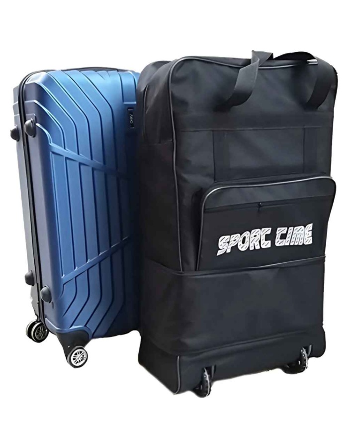 Travel 5 Tekerlekli Büyük Boy Körüklü Bez Valiz 75CMX45CMX25CM Siyah