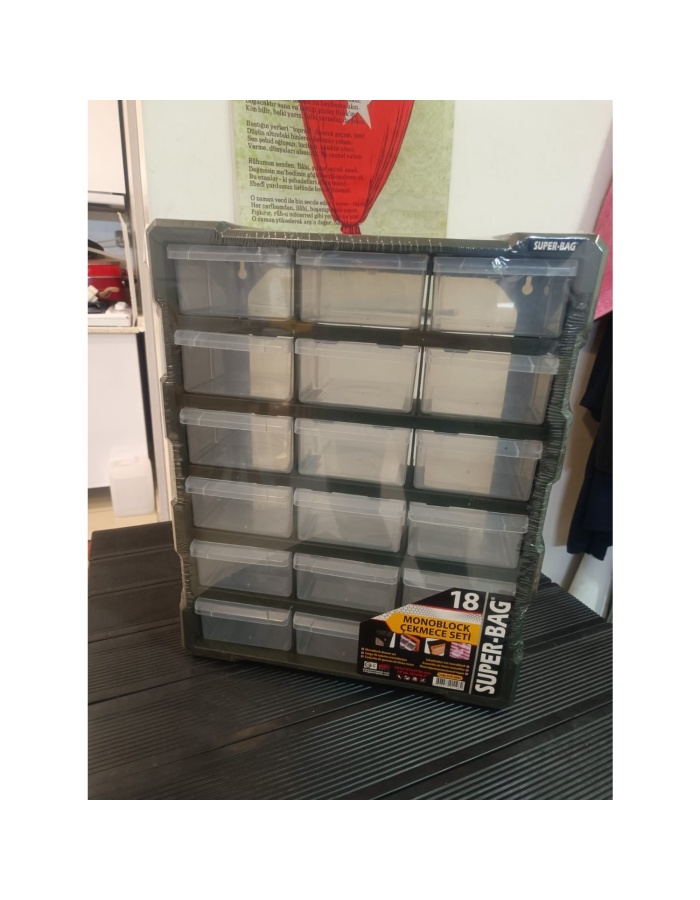 Super-Bag Super Bag ASR-6002 Mono Blok Çekmeceli Organizer 18li