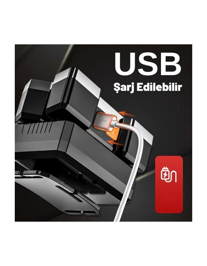 5led Dahili Pil Usb Şarj Edilebilir Kafa Feneri Lambası