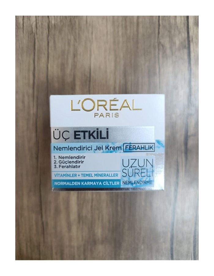 3 ETKİLİ NEMLENDİRİCİ JEL KREM LOREAL UZUN SÜRELİ FERAHLIK