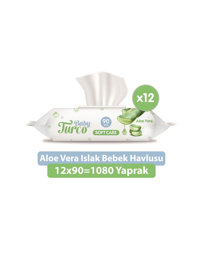 Baby Turco Softcare Aloe Vera 90 Yaprak 12li Paket Islak Bebek Havlusu