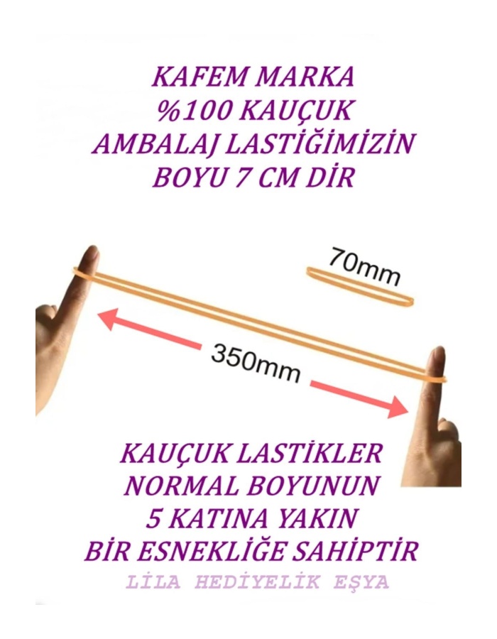 1000 Adet %100 Kauçuk Kafem Marka Paket Ambalaj Para Lastiği  / Ambalaj Lastiği / 70 mm