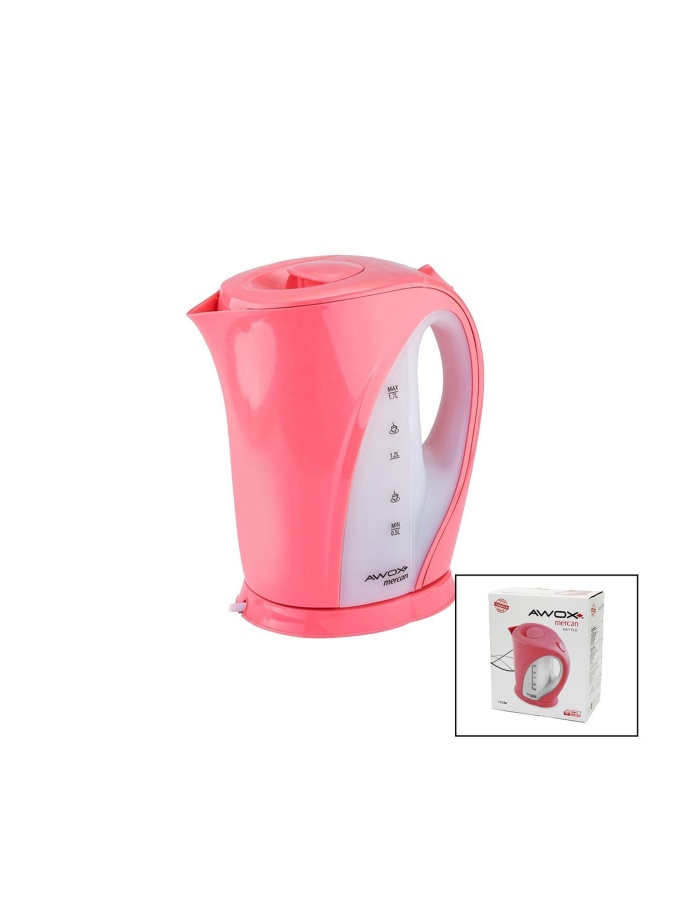 AWOX MERCAN PLASTİK PEMBE RENK KETTLE SU ISITICI 1.7LT - 2000W (44DEX34)