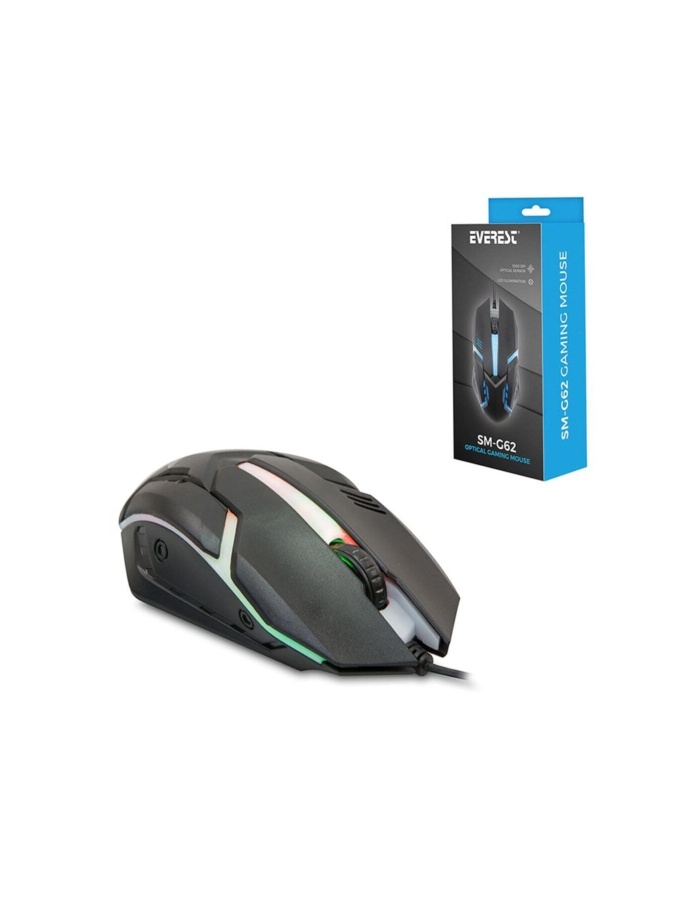 Oyuncu Mouse Kablolu Ledli 1000 Dpı Everest Sm-g62