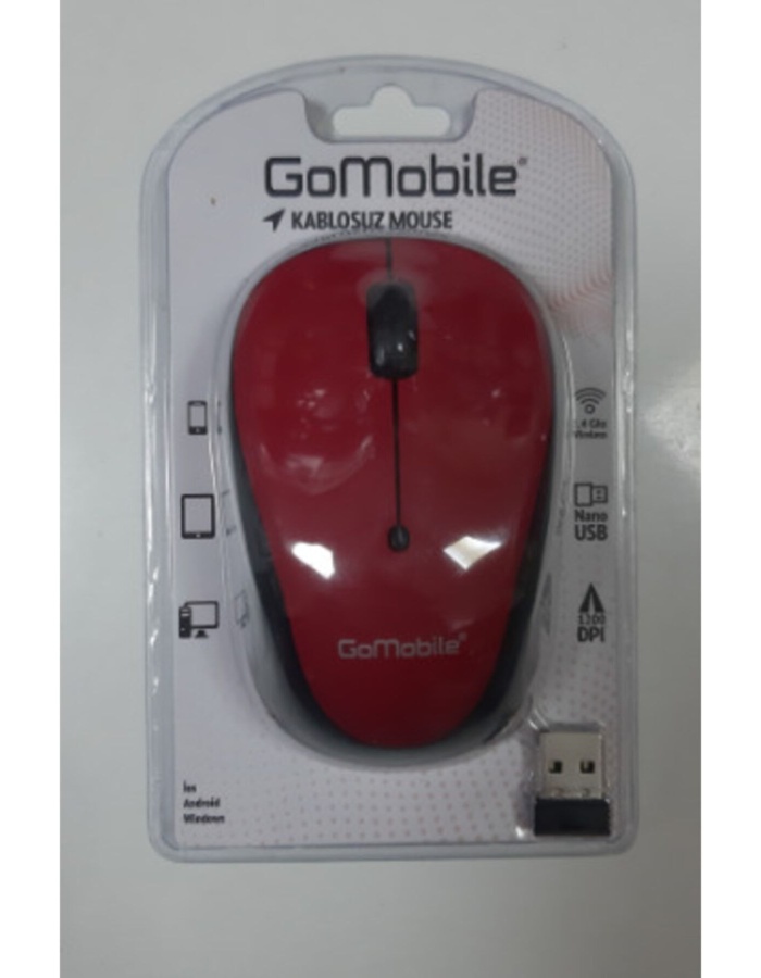 Gm-ms-05 Usb Li Kablosuz Mouse Kırmızı 1200 Dpı