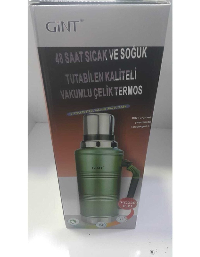 Yeşil 2.2 Litre Vakumlu Avcı Kamp Termosu