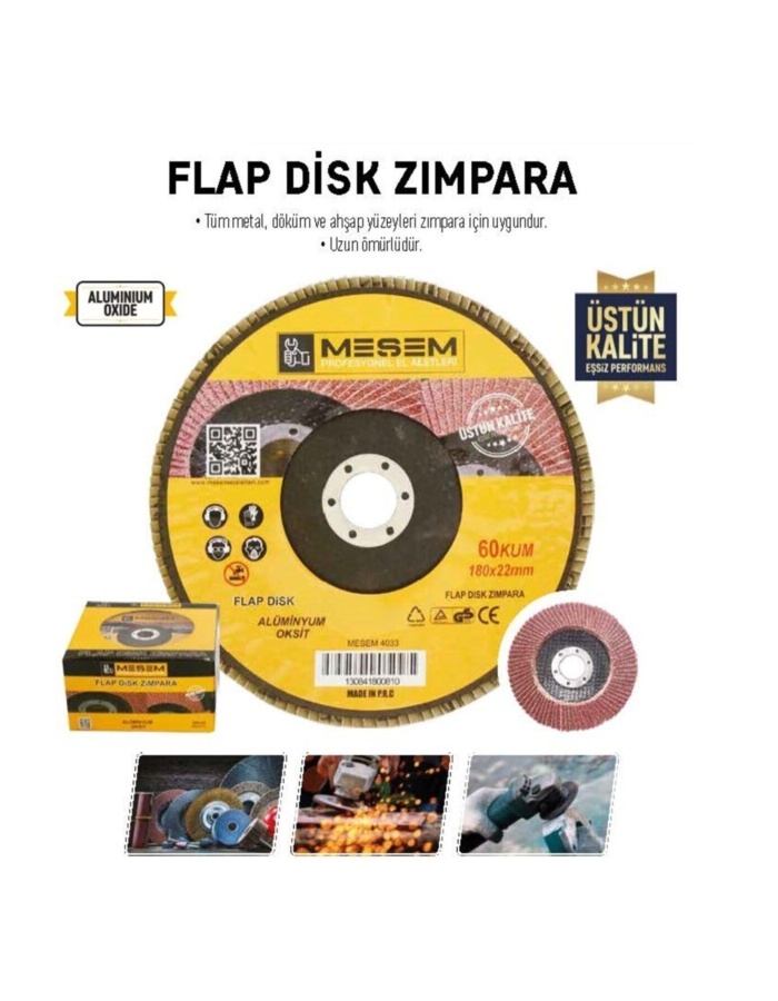 Flap Disk 115mm Zımpara 10 Lu (60 KUM)