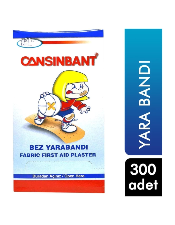 Cansınbant Bez Yarabandı 300 Adet 8699721111038 Kategori: Yara Bandı