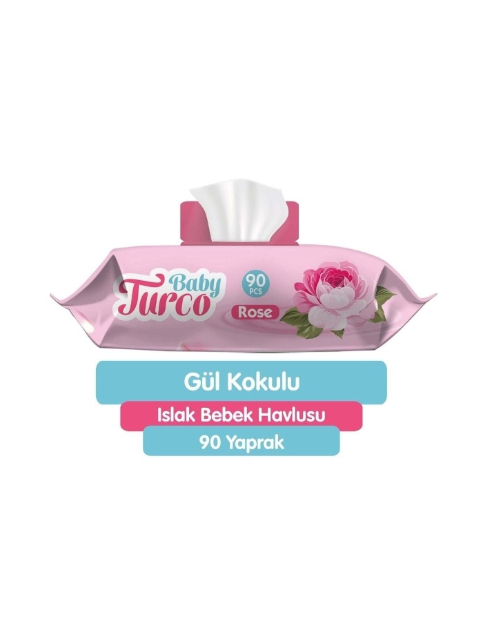 Islak Havlu Mendil 90 Yaprak Gül/rose 9 Lu Set 810 Yaprak Plastik Kapaklı