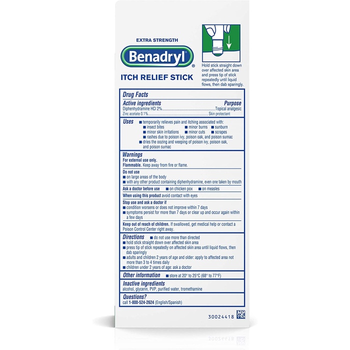 Benadryl Itch Relief Stick 14 mL.