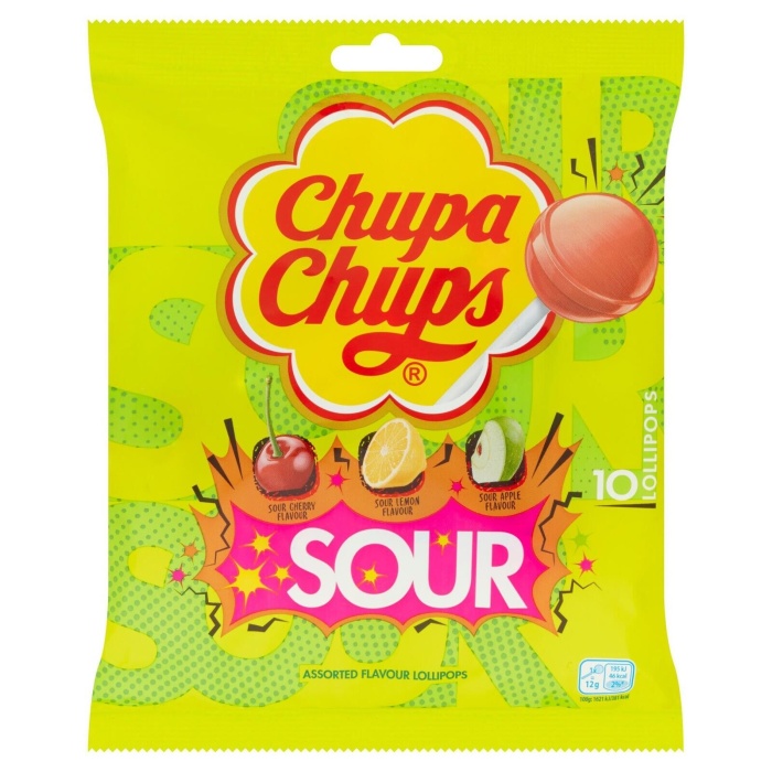 Chupa Chups Sour Lolipop 120 Gr.