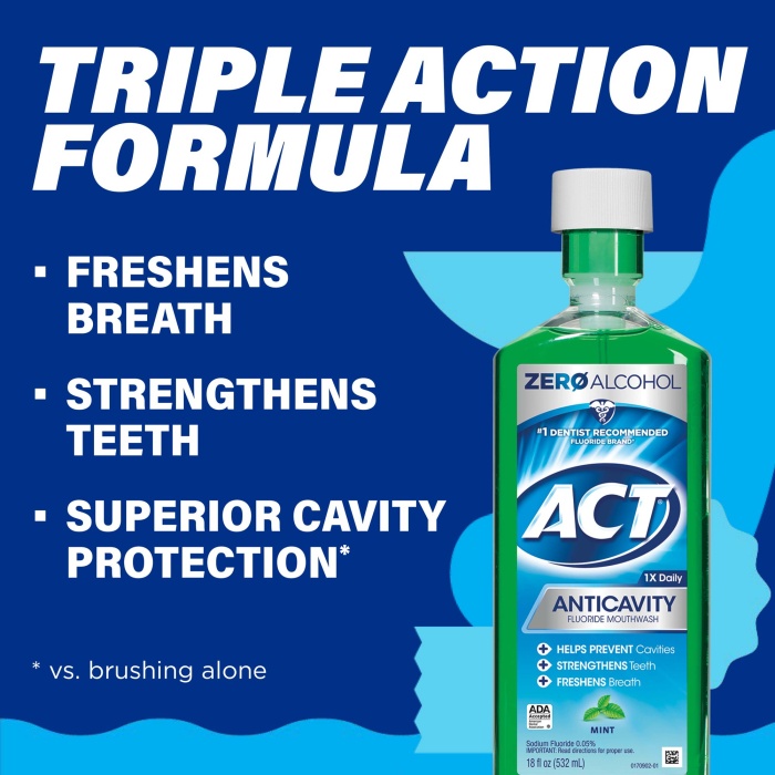 ACT Anticavity Fluoride Mouthwash Naneli Gargara 532 mL