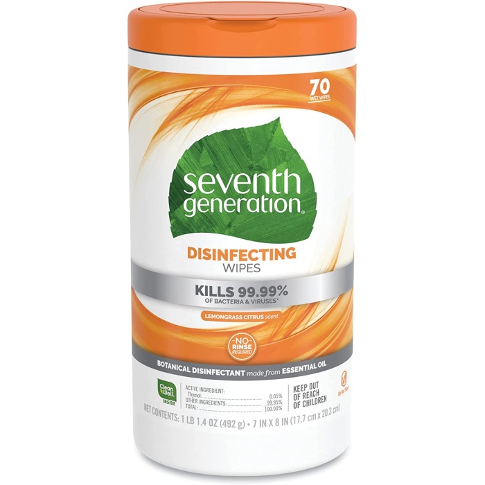 Seventh Generation Disinfecting Wipes 70 Adet