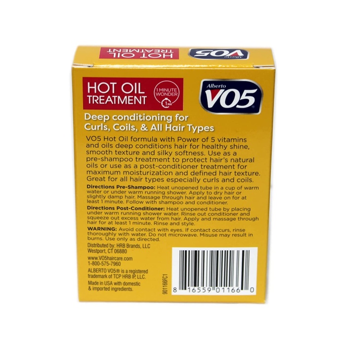 VO5  Moisturizing Hot Oil Treatment 2 Tubes 14 mL.