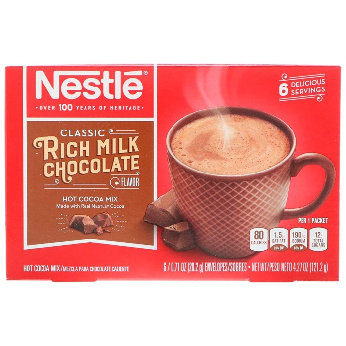 Nestle Rich Milk Chocolate Flavor Hot Cocoa Mix 6 Paket 121.2 Gr.