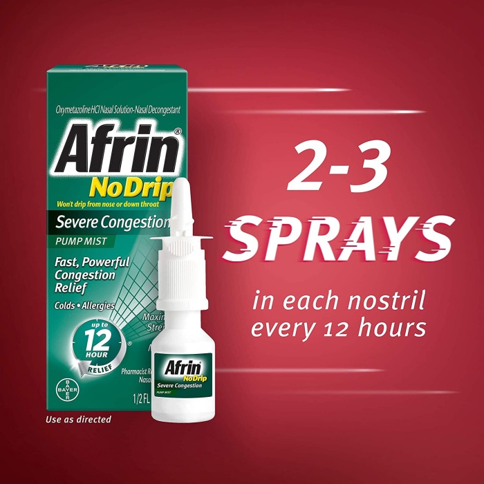 Afrin No Drip Severe Congestion Pump Mist 15 mL.