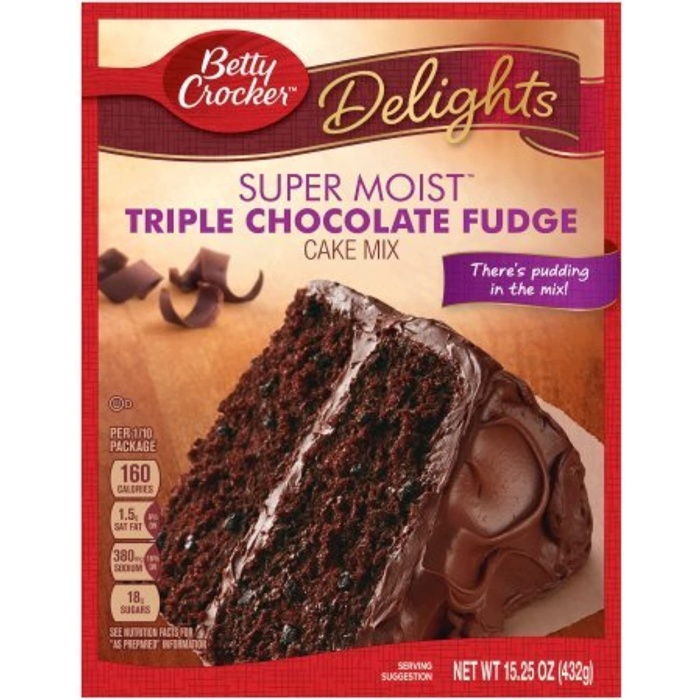 Betty Crocker Super Moist Triple Chocolate Fudge Cake Mix 432 Gr.