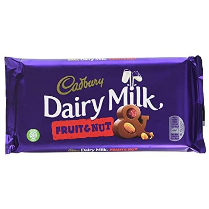 Cadbury Dairy Milk Fruit & Nut 180 Gr.