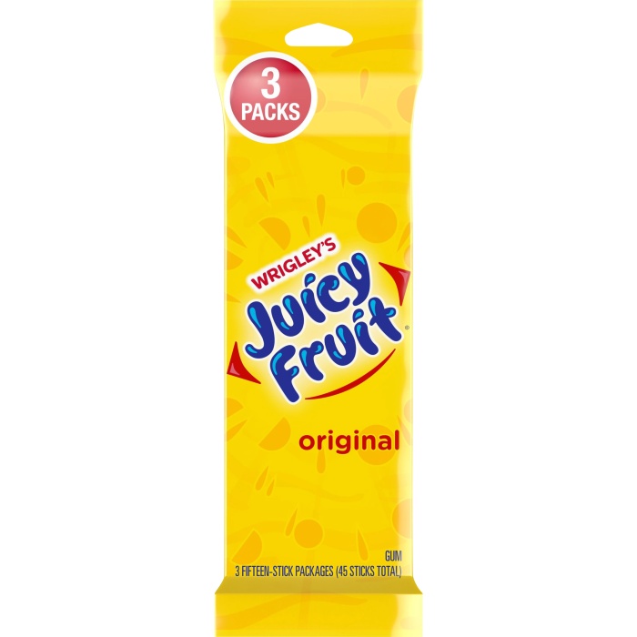 Wrigleys Juicy Fruit 3 Paket Sakız