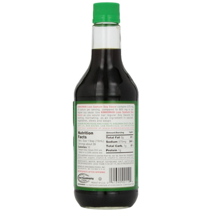 Kikkoman Less Sodium Soy Sauce 591 mL.