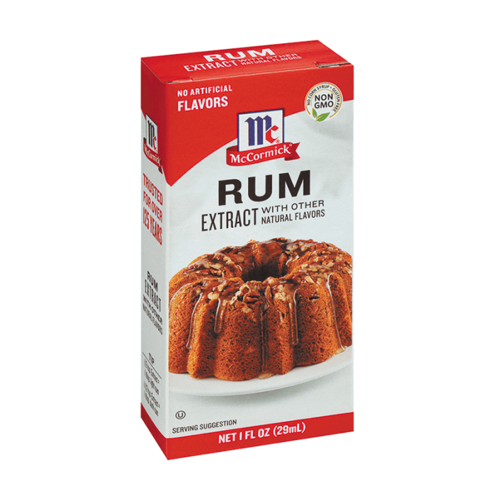 McCormick Rum Exctract 29 mL.