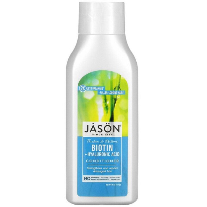 Jason Natural, Conditioner, Biotin + Hyaluronic Acid, 16 oz 473 gr