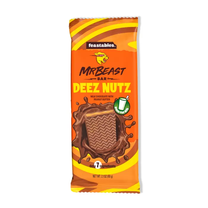 Mr Beast Deez Nutz Milk Chocolata Whit Peanut Butter 60 gr